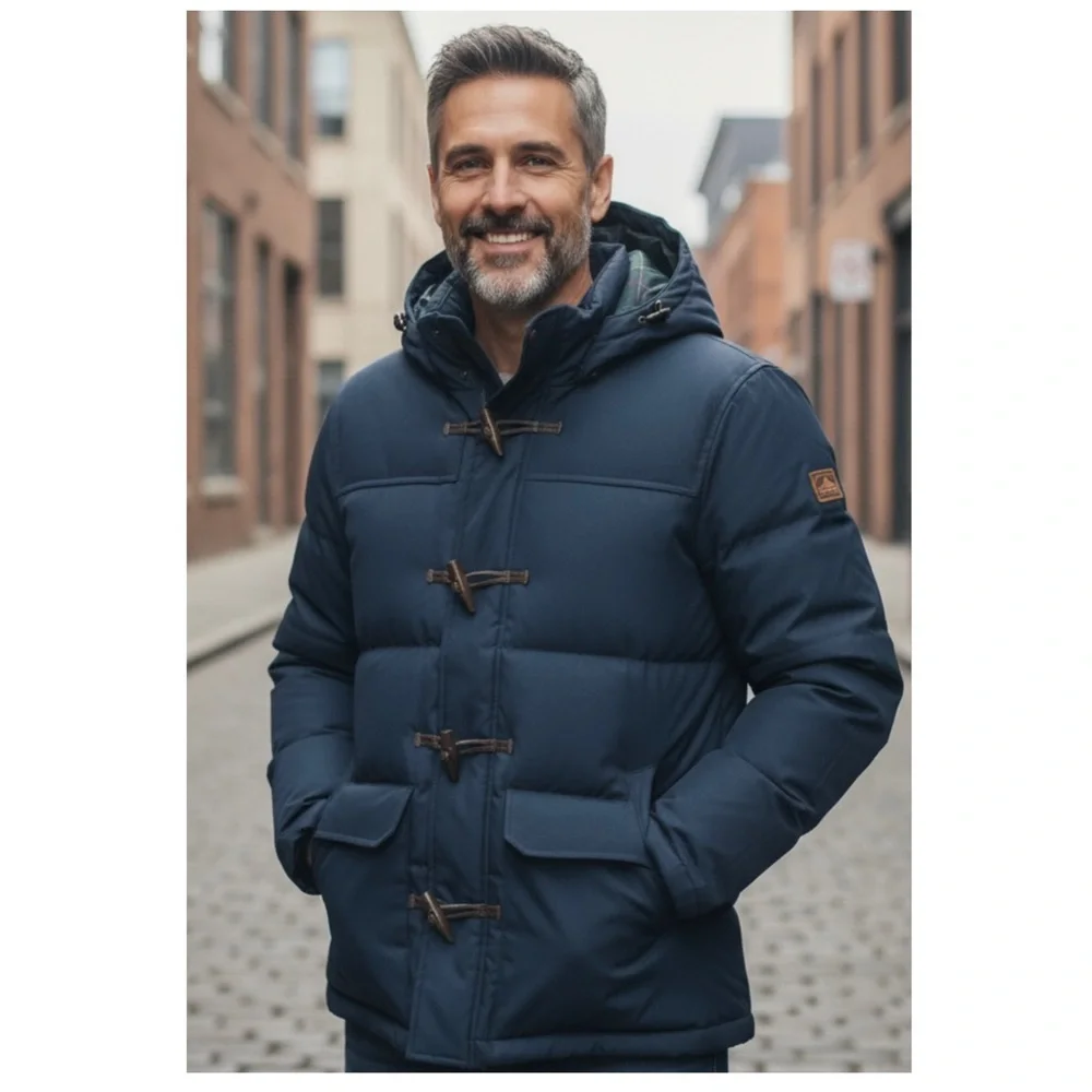 Penfield Toggle Duffle Down Puffer Jacket Navy XL - Picture 1 of 16